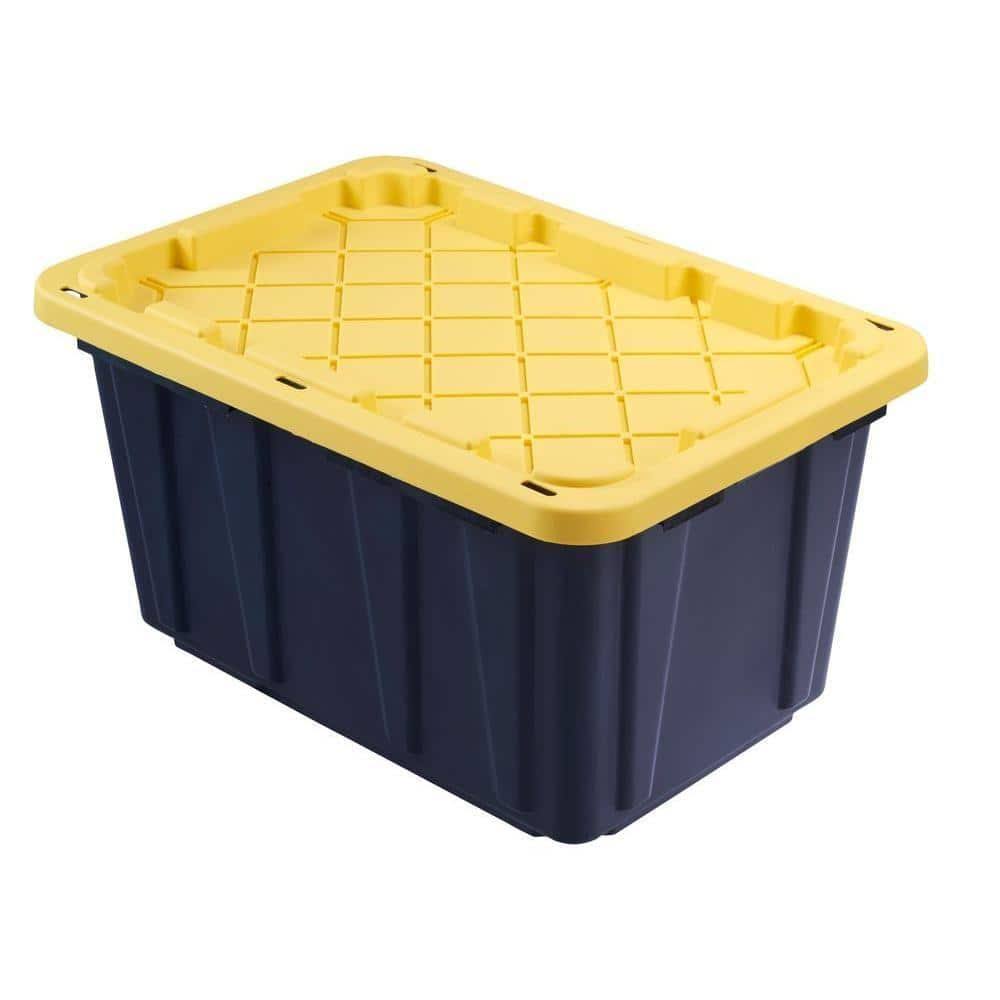 HDX 27 Gal Tough Storage Bin in Black
