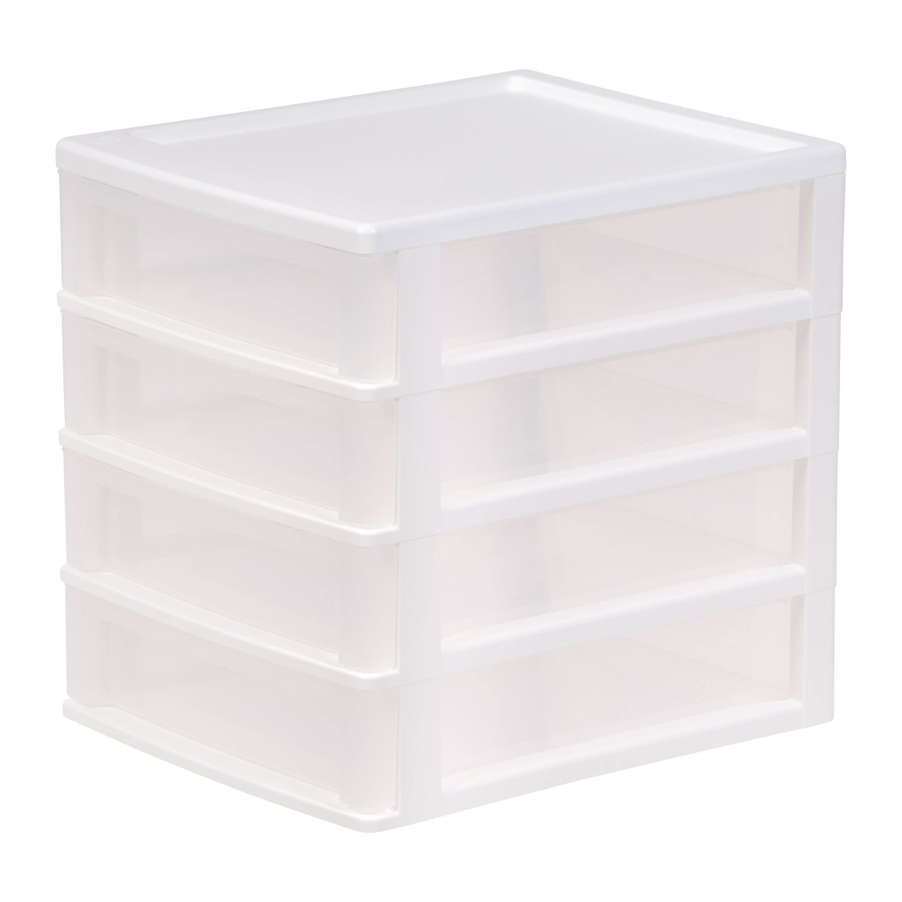 Iris 4 Drawer Desktop-Storage Unit White