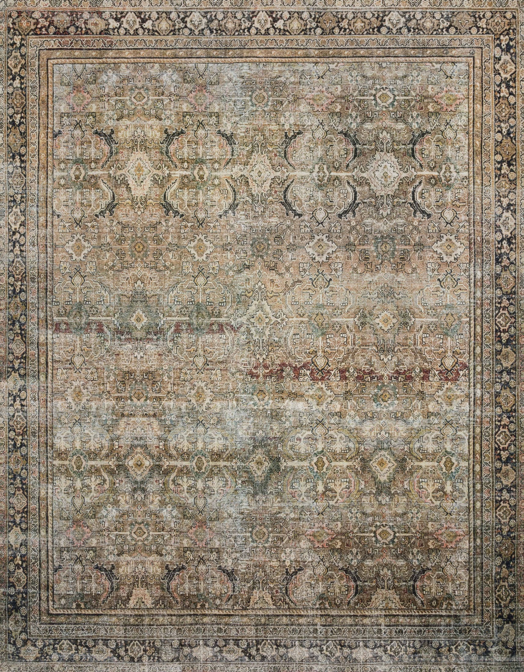 Loloi Layla 7'6" x 9'6" Rug in Olive and Charcoal